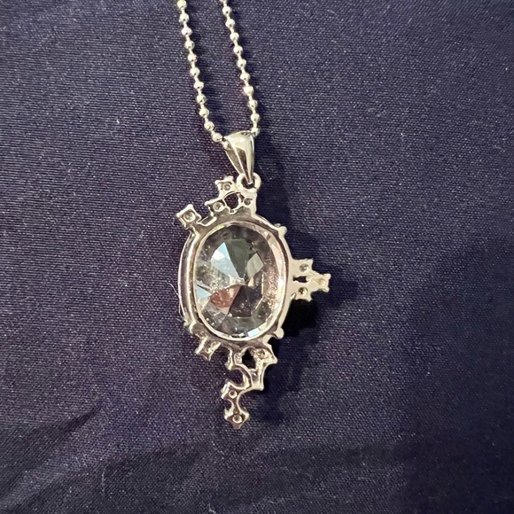 Rhinestone Crystal Necklace with Dangle Earrings - Picture 6 of 6